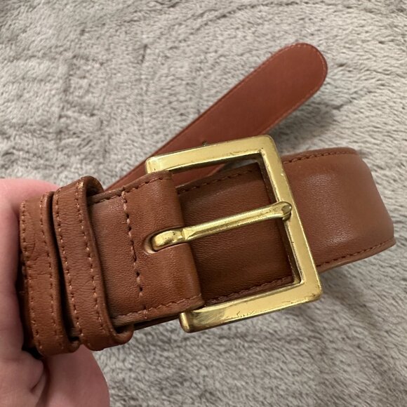 Coach Men's Brown Leather Belt Size 42 105 cm - Picture 2 of 7